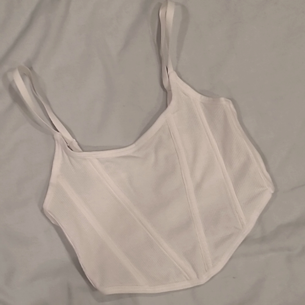 Colsie white crop top szS